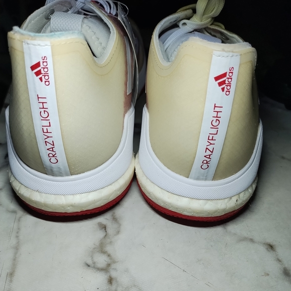 Adidas Women's Red and White Sneakers - Picture 3 of 5